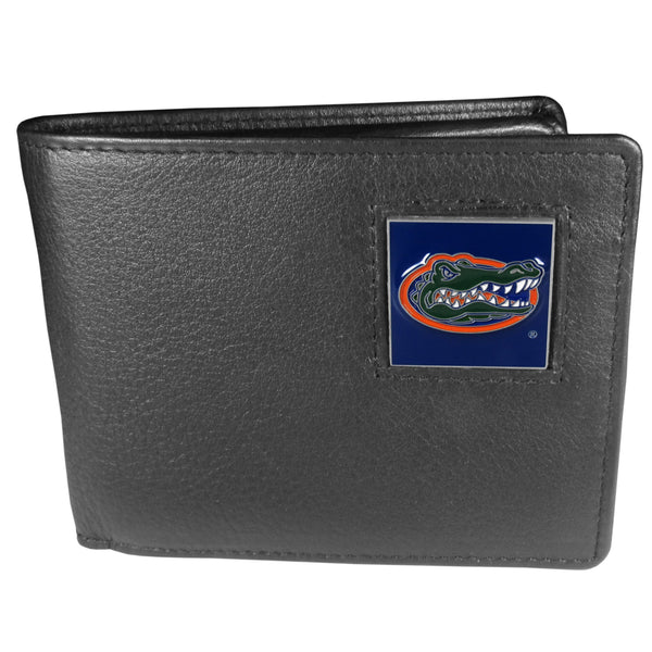 NCAA - Florida Gators Leather Bi-fold Wallet Packaged in Gift Box-Wallets & Checkbook Covers,Bi-fold Wallets,Gift Box Packaging,College Bi-fold Wallets-JadeMoghul Inc.