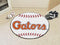 Round Area Rugs NCAA Florida "Gators" Script Baseball Mat 27" diameter