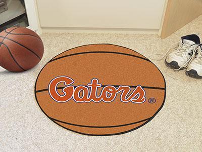 Round Area Rugs NCAA Florida "Gators" Script Basketball Mat 27" diameter
