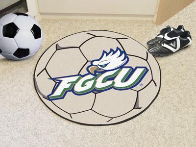 Round Indoor Outdoor Rugs NCAA Florida Gulf Coast Soccer Ball 27" diameter