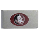 NCAA - Florida St. Seminoles Brushed Metal Money Clip-Wallets & Checkbook Covers,Money Clips,Brushed Money Clips,College Brushed Money Clips-JadeMoghul Inc.