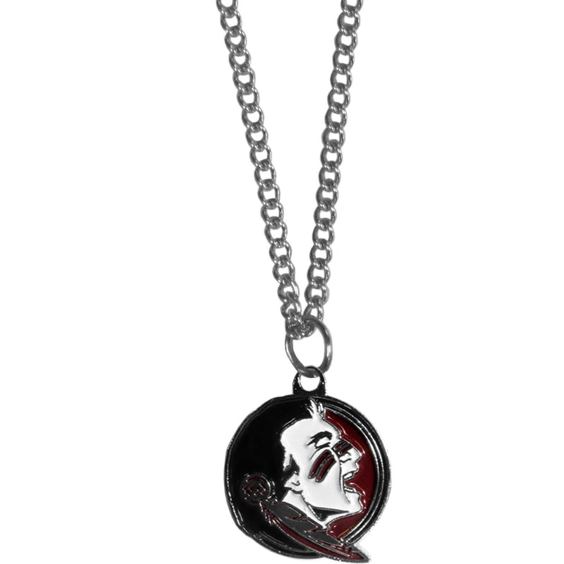 NCAA - Florida St. Seminoles Chain Necklace with Small Charm-Jewelry & Accessories,Necklaces,Chain Necklaces,College Chain Necklaces-JadeMoghul Inc.