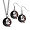 NCAA - Florida St. Seminoles Dangle Earrings and Chain Necklace Set-Jewelry & Accessories,Jewelry Sets,Dangle Earrings & Chain Necklace-JadeMoghul Inc.