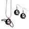 NCAA - Florida St. Seminoles Dangle Earrings and State Necklace Set-Jewelry & Accessories,College Jewelry,Florida St. Seminoles Jewelry-JadeMoghul Inc.