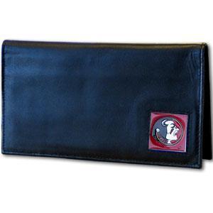 NCAA - Florida St. Seminoles Deluxe Leather Checkbook Cover-Wallets & Checkbook Covers,Checkbook Covers,Wallet Checkbook Covers,Window Box Packaging,College Wallet Checkbook Covers-JadeMoghul Inc.