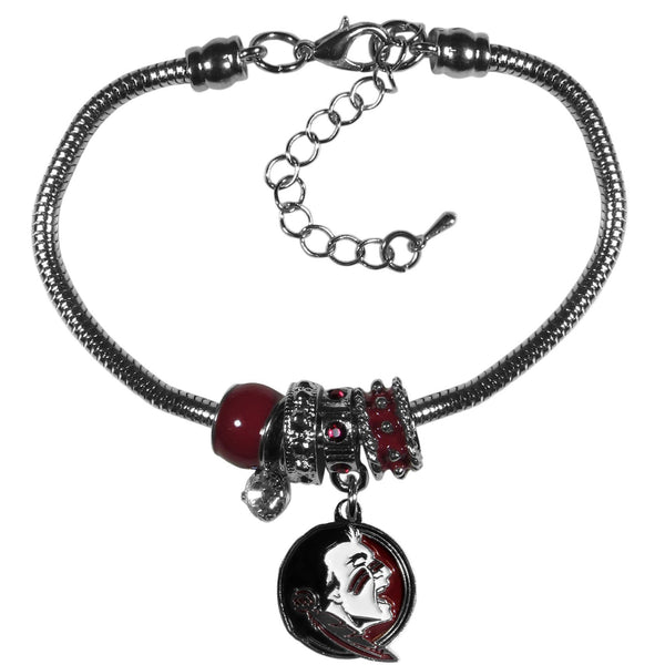 NCAA - Florida St. Seminoles Euro Bead Bracelet-Jewelry & Accessories,Bracelets,Euro Bead Bracelets,College Euro Bead Bracelets-JadeMoghul Inc.