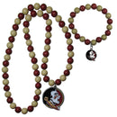 NCAA - Florida St. Seminoles Fan Bead Necklace and Bracelet Set-Jewelry & Accessories,College Jewelry,Florida St. Seminoles Jewelry-JadeMoghul Inc.
