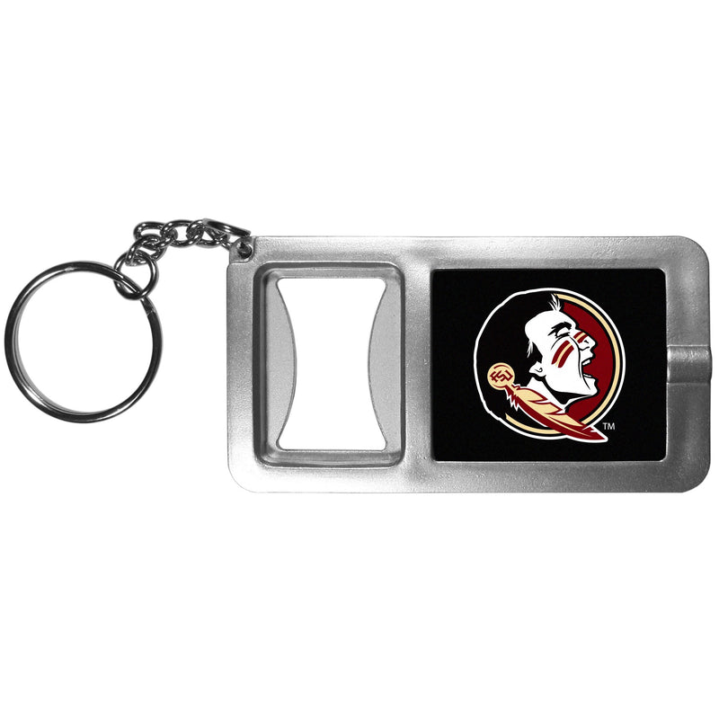 NCAA - Florida St. Seminoles Flashlight Key Chain with Bottle Opener-Key Chains,Flashlight Key Chain With Bottle Opener,College Flashlight Key Chain With Bottle Opener-JadeMoghul Inc.