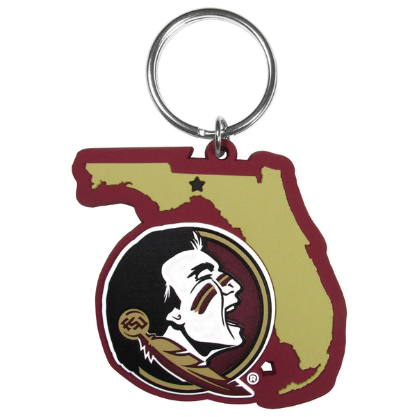 NCAA - Florida St. Seminoles Home State Flexi Key Chain-Key Chains,College Key Chains,College Home State Flexi Key Chains-JadeMoghul Inc.