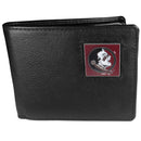 NCAA - Florida St. Seminoles Leather Bi-fold Wallet Packaged in Gift Box-Wallets & Checkbook Covers,Bi-fold Wallets,Gift Box Packaging,College Bi-fold Wallets-JadeMoghul Inc.
