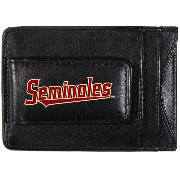NCAA - Florida St. Seminoles Logo Leather Cash and Cardholder-Wallets & Checkbook Covers,College Wallets,Florida St. Seminoles Wallets-JadeMoghul Inc.