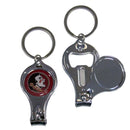 NCAA - Florida St. Seminoles Nail Care/Bottle Opener Key Chain-Key Chains,3 in 1 Key Chains,College 3 in 1 Key Chains-JadeMoghul Inc.