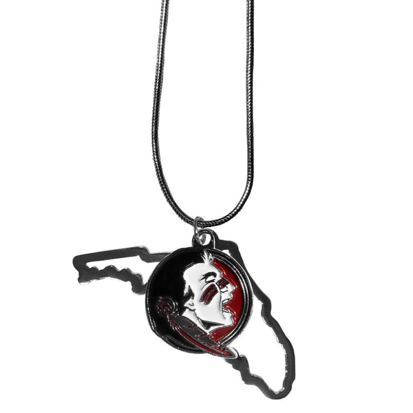 NCAA - Florida St. Seminoles State Charm Necklace-Jewelry & Accessories,Necklaces,State Charm Necklaces,College State Charm Necklaces-JadeMoghul Inc.