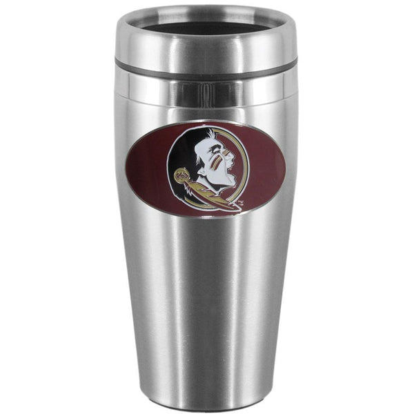 NCAA - Florida St. Seminoles Steel Travel Mug-Beverage Ware,Travel Mugs,Steel Travel Mugs w/Handle,College Steel Travel Mugs with Handle-JadeMoghul Inc.