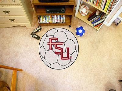 Round Indoor Outdoor Rugs NCAA Florida State Soccer Ball 27" diameter