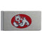 NCAA - Fresno St. Bulldogs Brushed Metal Money Clip-Wallets & Checkbook Covers,Money Clips,Brushed Money Clips,College Brushed Money Clips-JadeMoghul Inc.
