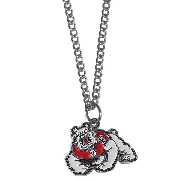 NCAA - Fresno St. Bulldogs Chain Necklace with Small Charm-Jewelry & Accessories,Necklaces,Chain Necklaces,College Chain Necklaces-JadeMoghul Inc.