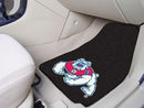 Custom Car Mats NCAA Fresno State 2-pc Carpeted Front Car Mats 17"x27" black