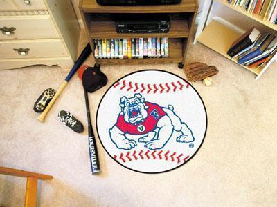 Round Area Rugs NCAA Fresno State Baseball Mat 27" diameter