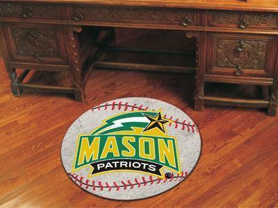 Round Rugs NCAA George Mason Baseball Mat 27" diameter