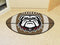 Round Rug in Living Room NCAA Georgia Black New Bulldog Football Ball Rug 20.5"x32.5"