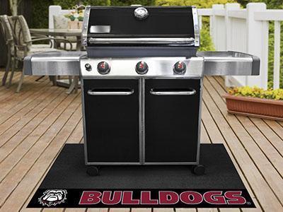 BBQ Grill Mat NCAA Georgia Black New Bulldog Grill Tailgate Mat 26"x42"
