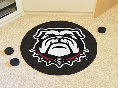 Modern Rugs NCAA Georgia Black New Bulldog Puck Ball Mat 27" diameter
