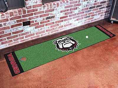 Hallway Runner Rug NCAA Georgia Black New Bulldog Putting Green Runner 18"x72" Golf Accessories