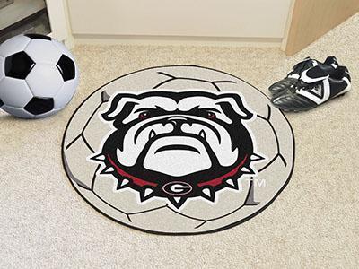 Cheap Rugs Online NCAA Georgia Black New Bulldog Soccer Ball  Mat 27" diameter