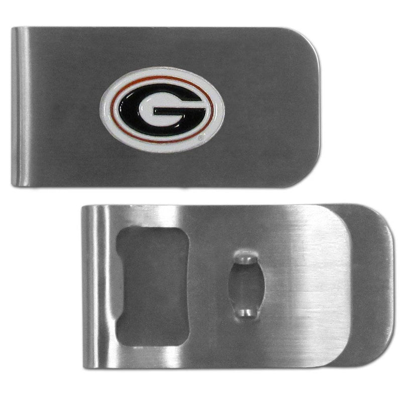 NCAA - Georgia Bulldogs Bottle Opener Money Clip-Wallets & Checkbook Covers,Money Clips,Bottle Opener Money Clips,College Bottle Opener Money Clips-JadeMoghul Inc.