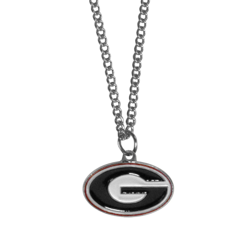 NCAA - Georgia Bulldogs Chain Necklace with Small Charm-Jewelry & Accessories,Necklaces,Chain Necklaces,College Chain Necklaces-JadeMoghul Inc.