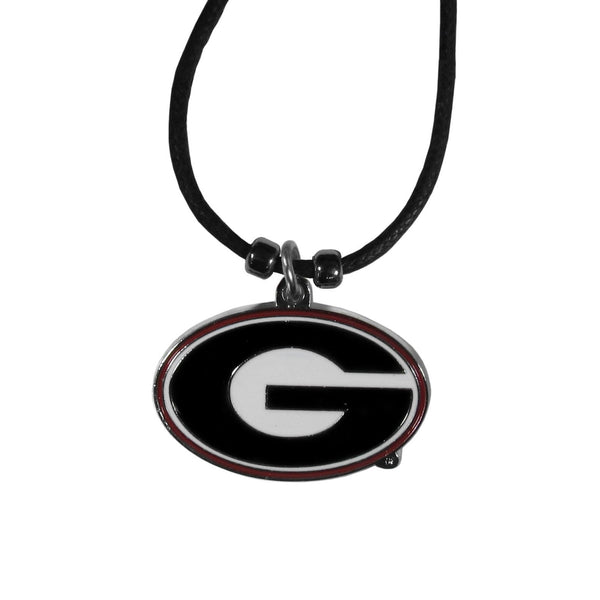 NCAA - Georgia Bulldogs Cord Necklace-Jewelry & Accessories,Necklaces,Cord Necklaces,College Cord Necklaces-JadeMoghul Inc.