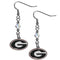 NCAA - Georgia Bulldogs Crystal Dangle Earrings-Jewelry & Accessories,Earrings,Crystal Dangle Earrings,College Crystal Earrings-JadeMoghul Inc.