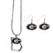NCAA - Georgia Bulldogs Dangle Earrings and State Necklace Set-Jewelry & Accessories,College Jewelry,Georgia Bulldogs Jewelry-JadeMoghul Inc.
