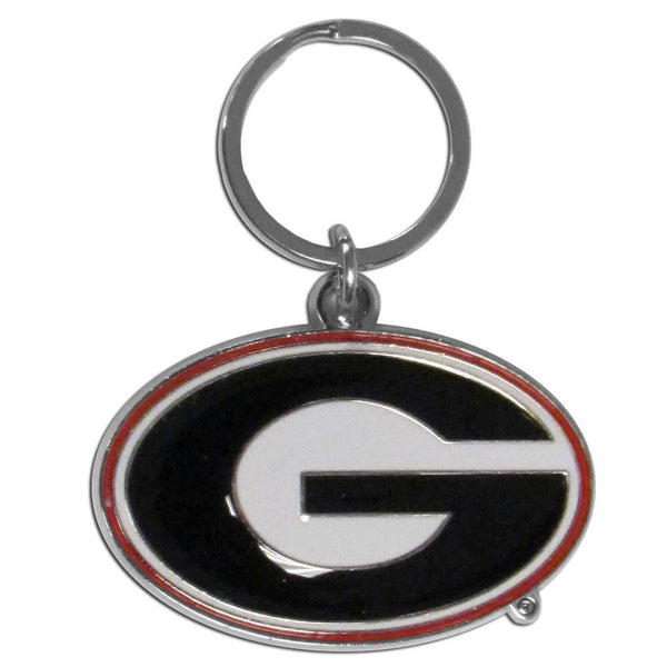 NCAA - Georgia Bulldogs Enameled Key Chain-Key Chains,Chrome and Enameled Key Chains,College Chrome and Enameled Key Chains-JadeMoghul Inc.