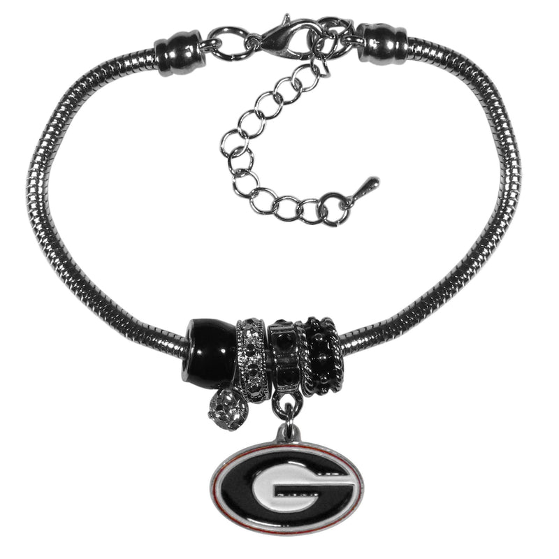 NCAA - Georgia Bulldogs Euro Bead Bracelet-Jewelry & Accessories,Bracelets,Euro Bead Bracelets,College Euro Bead Bracelets-JadeMoghul Inc.