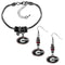 NCAA - Georgia Bulldogs Euro Bead Earrings and Bracelet Set-Jewelry & Accessories,College Jewelry,Georgia Bulldogs Jewelry-JadeMoghul Inc.