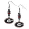 NCAA - Georgia Bulldogs Euro Bead Earrings-Jewelry & Accessories,Earrings,Euro Bead Earrings,College Euro Bead Earrings-JadeMoghul Inc.