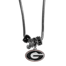 NCAA - Georgia Bulldogs Euro Bead Necklace-Jewelry & Accessories,Necklaces,Euro Bead Necklaces,College Euro Bead Necklaces-JadeMoghul Inc.