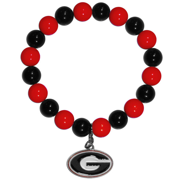 NCAA - Georgia Bulldogs Fan Bead Bracelet-Jewelry & Accessories,Bracelets,Fan Bead Bracelets,College Fan Bead Bracelets-JadeMoghul Inc.