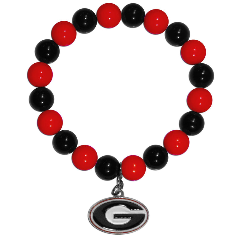 NCAA - Georgia Bulldogs Fan Bead Bracelet-Jewelry & Accessories,Bracelets,Fan Bead Bracelets,College Fan Bead Bracelets-JadeMoghul Inc.