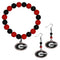 NCAA - Georgia Bulldogs Fan Bead Earrings and Bracelet Set-Jewelry & Accessories,Jewelry Sets,Fan Bead Earrings and Bracelet-JadeMoghul Inc.