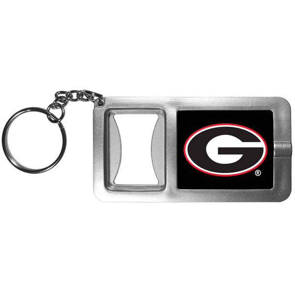 NCAA - Georgia Bulldogs Flashlight Key Chain with Bottle Opener-Key Chains,Flashlight Key Chain With Bottle Opener,College Flashlight Key Chain With Bottle Opener-JadeMoghul Inc.