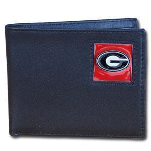 NCAA - Georgia Bulldogs Leather Bi-fold Wallet-Wallets & Checkbook Covers,Bi-fold Wallets,Window Box Packaging,College Bi-fold Wallets-JadeMoghul Inc.