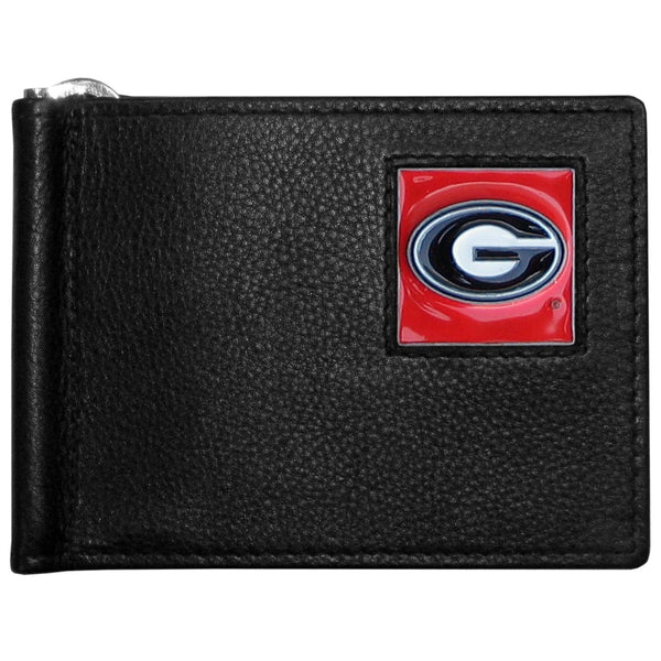 NCAA - Georgia Bulldogs Leather Bill Clip Wallet-Wallets & Checkbook Covers,Bill Clip Wallets,College Bill Clip Wallets-JadeMoghul Inc.