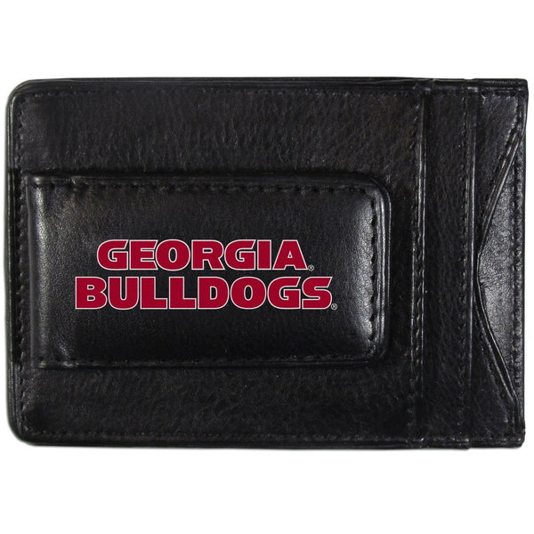 NCAA - Georgia Bulldogs Logo Leather Cash and Cardholder-Wallets & Checkbook Covers,College Wallets,Georgia Bulldogs Wallets-JadeMoghul Inc.