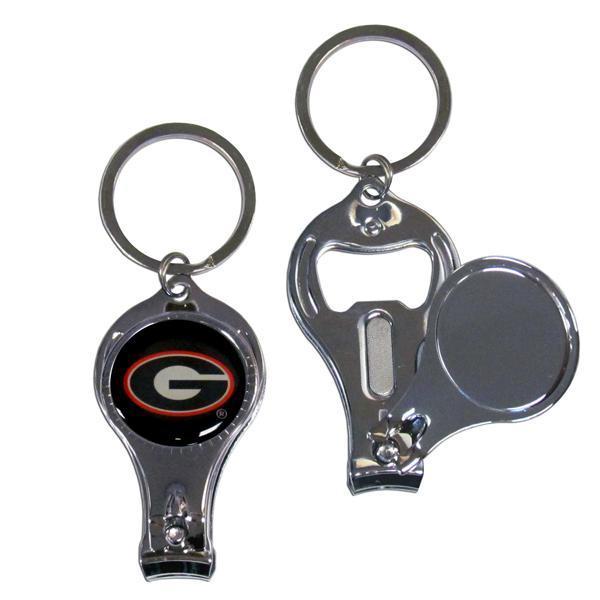 NCAA - Georgia Bulldogs Nail Care/Bottle Opener Key Chain-Key Chains,3 in 1 Key Chains,College 3 in 1 Key Chains-JadeMoghul Inc.