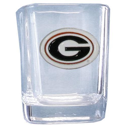 NCAA - Georgia Bulldogs Square Shot Glass-Beverage Ware,Shot Glasses,Square Shot Glasses,College Square Shot Glasses-JadeMoghul Inc.
