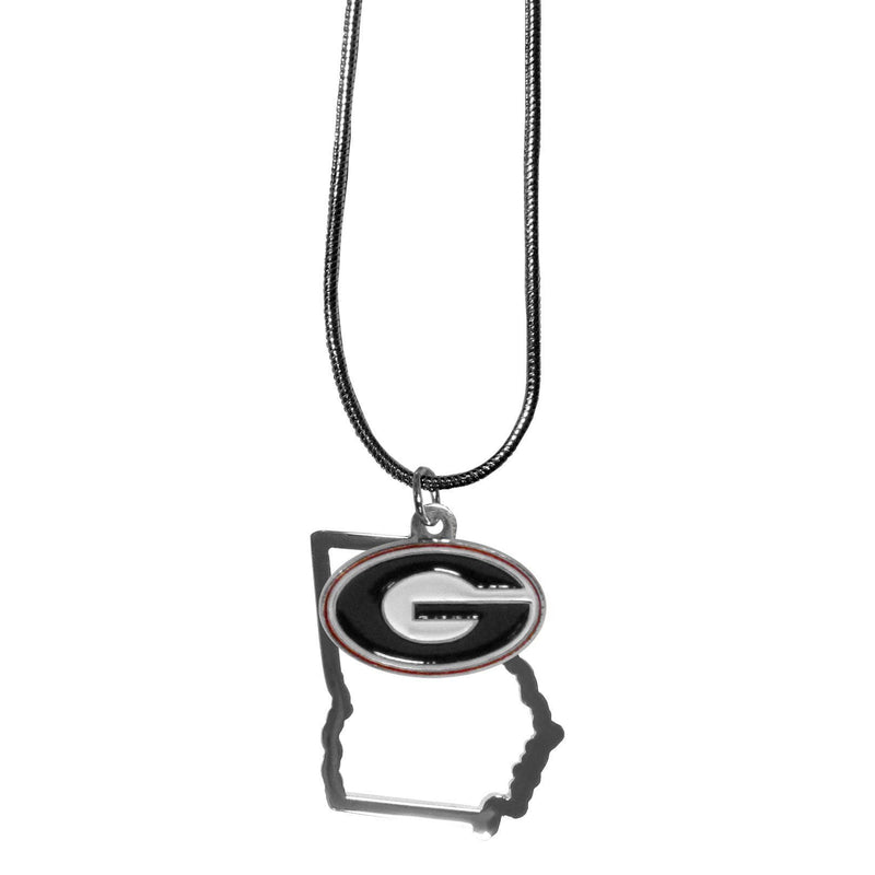 NCAA - Georgia Bulldogs State Charm Necklace-Jewelry & Accessories,Necklaces,State Charm Necklaces,College State Charm Necklaces-JadeMoghul Inc.