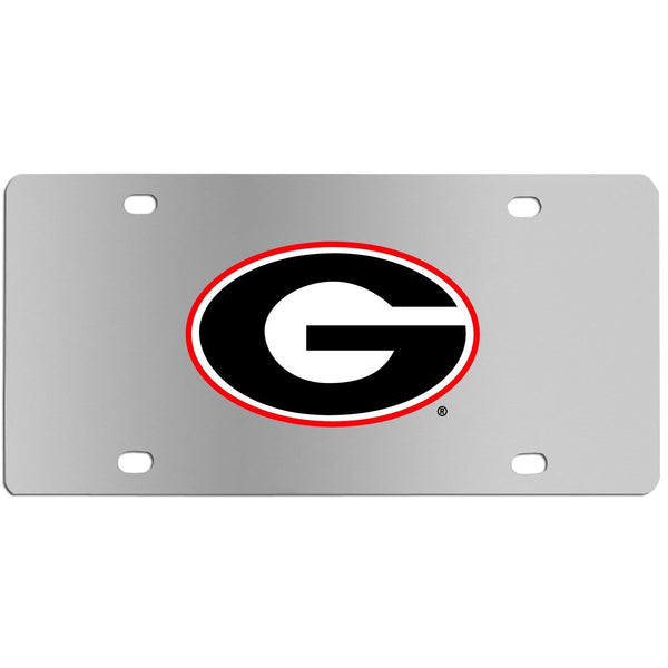 NCAA - Georgia Bulldogs Steel License Plate Wall Plaque-Automotive Accessories,License Plates,Steel License Plates,College Steel License Plates-JadeMoghul Inc.